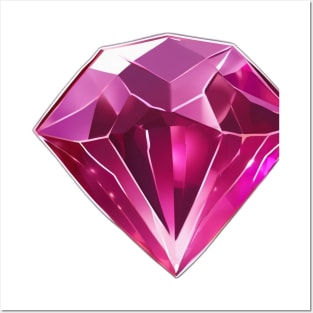 Radiant Pink Gemstone Graphic No. 1002 Posters and Art